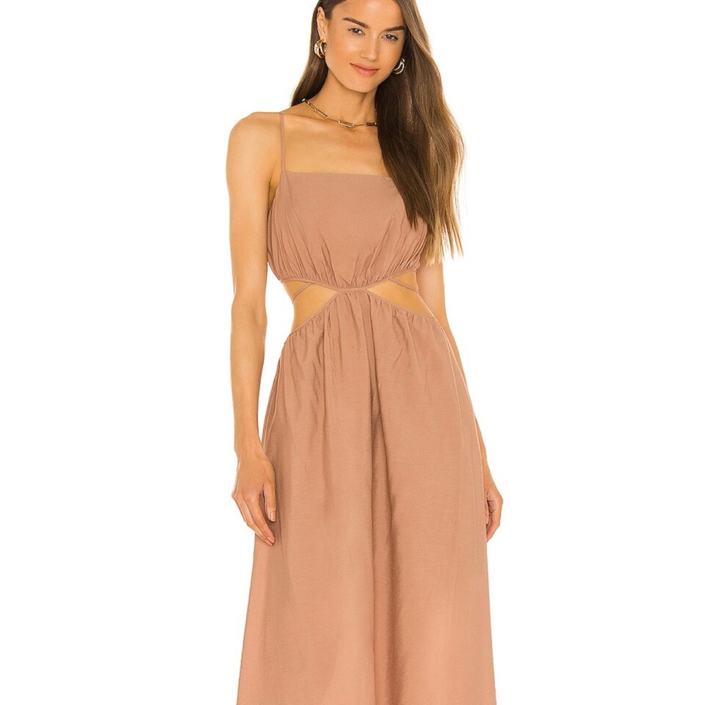 Amora Maxi Dress in Teak Jonathan Simkhai